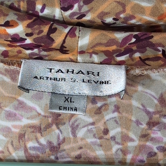 Tahari | Pink and Orange Abstract Sleeveless Tank Top Size XL - Picture 5 of 7